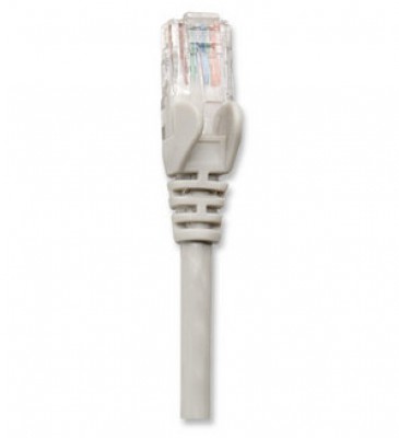 318976 Cable de red - Cat5e, UTP, RJ45 Macho / RJ45 Macho, 2.0 m, Color Gris; Contactos con baño de oro para una mejor conexión.