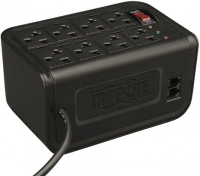 Regulador TRIPP-LITE - 8, Negro, Hogar y Oficina, 1200 VA