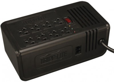 Regulador de voltaje TRIPP-LITE - 8, Negro, Hogar y Oficina, 2000 VA, 1000 W