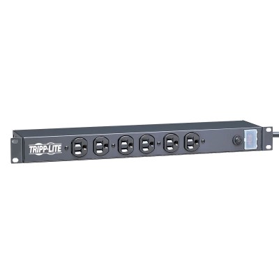 Barra de contactosTripp Lite para instalación en rack 1U - 120V, 15A, 5-15P, 12 tomacorrientes