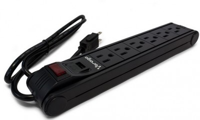 Barra Multicontactos VORAGO AU-203 - Negro, 6