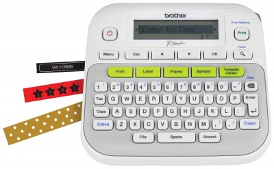 Rotulador Brother P-touch PTD210 - transferencia térmica, teclado qwerty, imprime etiquetas laminadas de hasta 12 mm de ancho