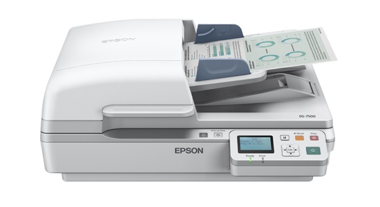 Escáner EPSON DS-7500 - 216 x 1016 mm, 40 ppm, Base plana y ADF, CCD, 4000 páginas