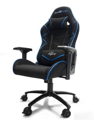 Silla Gaming GAME FACTOR CGC600-BL - Gamer, Negro/Azul
