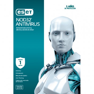 Antivirus ESET Nod32 Antivirus V9 V2016 - 1 licencia, 1 Año(s), 320 MB, Base license