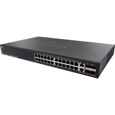 Switch CISCO SF550X-24P-K9-NA - Negro, 24 puertos