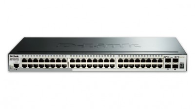 Switch D-Link 48 puertos 10/100/1000 Mbps D-LINK DGS-1510-52X - Metálico, 48W, 48