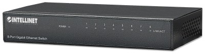 Switch INTELLINET 530347 - Negro, 8 puertos, 10/ 100/ 1000 Auto MDI-X