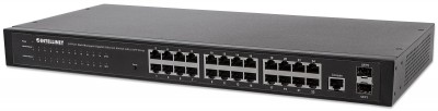 Switch INTELLINET 560917 - Negro, 24 puertos, 10/ 100/ 1000 Auto MDI-X