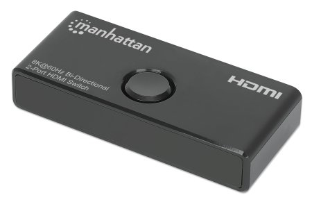 207997 Switch HDMI bidireccional con 2 puertos 8K - Cambia entre dos entradas HDMI a una salida HDMI (2x1) o una entrada a dos salidas.