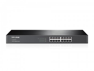 Switch  TP-LINK TL-SG1016 - Negro, 16, 10/100/1000 Base-T(X)