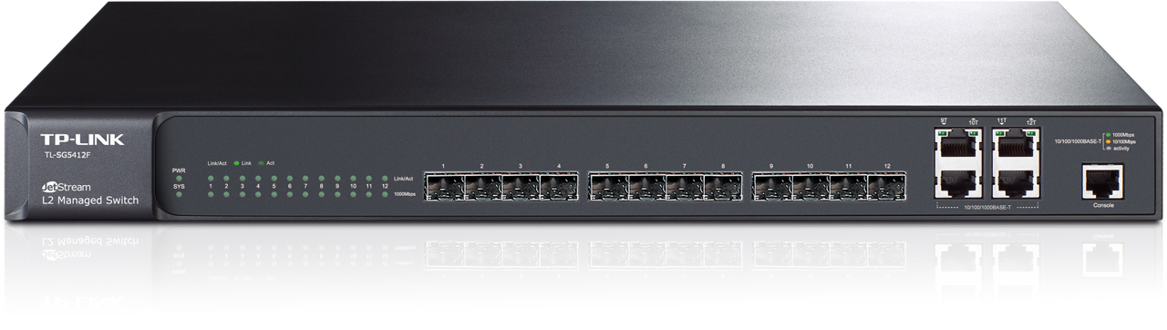 Switch SFP TP-LINK TL-SG5412F - Negro, 12, 10/100/1000 Base-T(X)