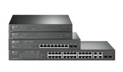 SWITCH POE ADMINISTRABLE TP-LINK T1500-28PCT - Negro, 180W, 24 puertos