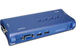 Switch KVM TRENDnet - VGA, 1, 8 m, Azul, 4