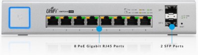 Switch UBIQUITI US-8-150W - Plata, 8, 150 W