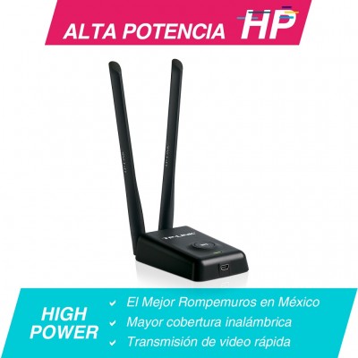 Adaptador USB TP-LINK TL-WN8200ND - Inalámbrico, 300 Mbit/s, Negro