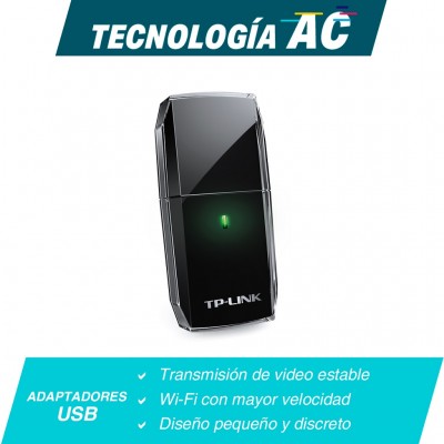 Adaptador USB 2.0 inalámbrico AC600 -