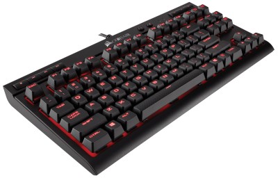 Teclado CORSAIR K63 mecánico CHERRY - USB, QWERTY, Negro, Rojo