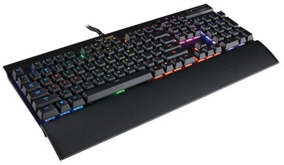 Teclado Gaming CORSAIR CHERRY MX BROWN Refurbished - Inalámbrico, QWERTY, Inglés, Negro, Multicolor