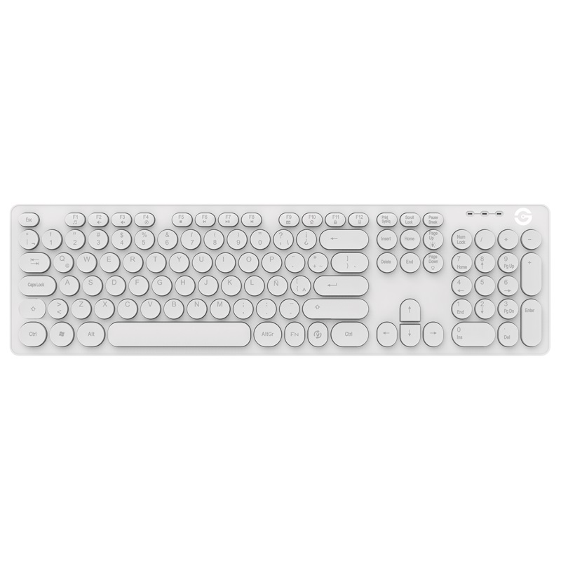 TECLADO GETTTECH GTI-28201B IGNITE BACKLIGHT USB BLANCO 105 TECLAS -