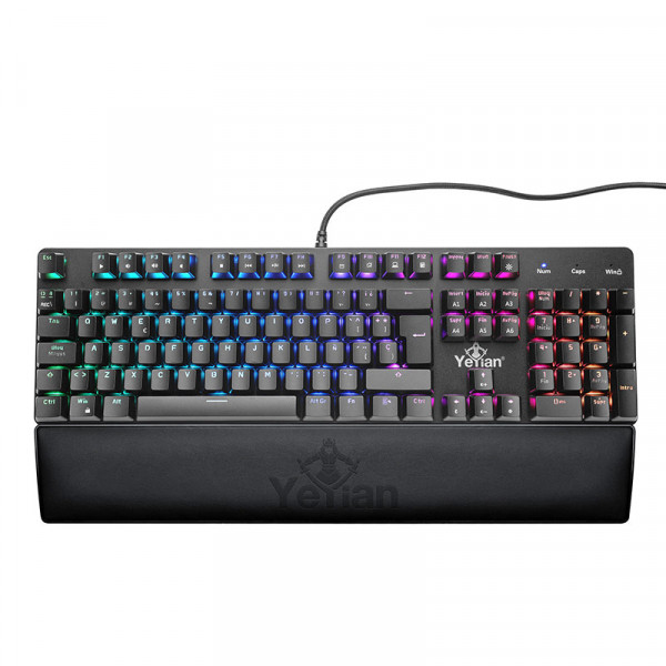 Teclado Kusari Gaming Mecánico Yeyian Yeyian YKM-ERGB-03 - Negro, RGB