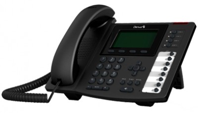 Teléfono SIP DENWA - Si, LCD, 4 líneas, Negro