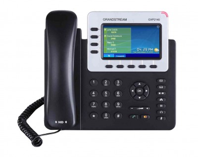 Teléfono IP Grandstream GXP2140 - 4 líneas, Negro