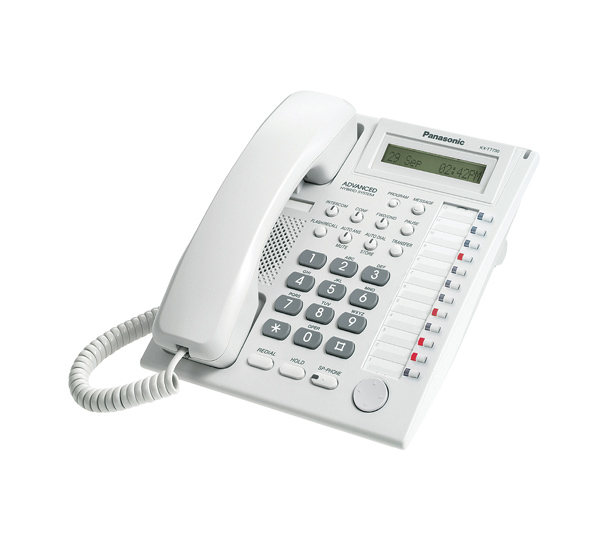 Teléfono Híbrido PANASONIC KX-AT7730X - Escritorio, Color blanco, Si, No, LCD