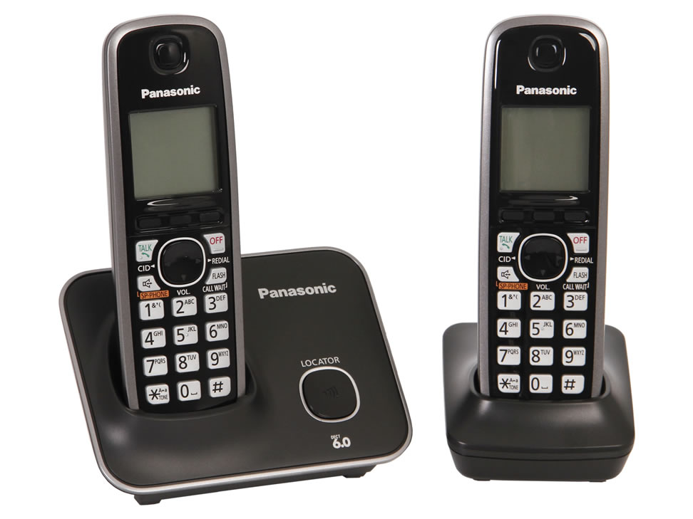 Teléfono Inalámbrico PANASONIC KX-TG4112MEB - Escritorio, Negro, Si, Si, LCD