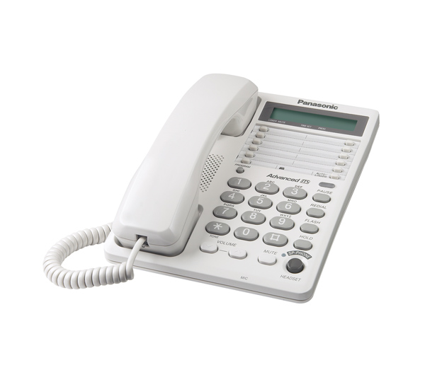 Teléfono Análogo PANASONIC - Escritorio, Color blanco, Si, No, LCD