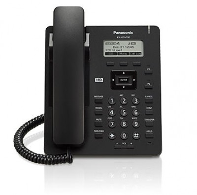 Teléfono SIP PANASONIC KX-HDV100LAB - LCD, Negro