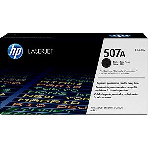 Cartucho tóner HP Num. 507A - 5500 páginas, Negro, Negro, Azul, Color blanco