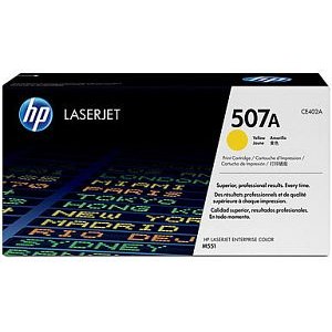 Cartucho tóner HP Num. 507A - 6000 páginas, Amarillo, Laser, Negro, Azul, Color blanco