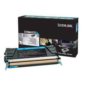 Cartucho tóner LEXMARK - 7000 páginas, Cian, Laser, Negro