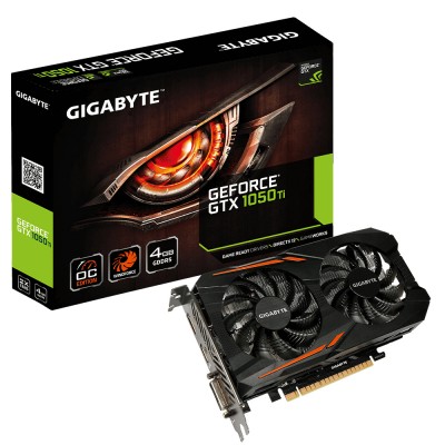 Tarjeta de video  GIGABYTE GV-N105TOC-4GD - NVIDIA, GeForce GTX 1050, 4 GB, GDDR5, PCI Express x16 3.0