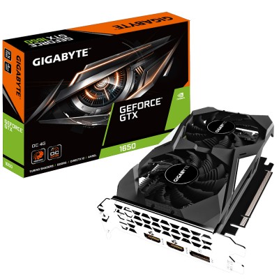 Tarjeta de Video GIGABYTE GV-N1650OC-4GD - NVIDIA, GeForce GTX1650, GDDR5, PCI Express x16 3.0