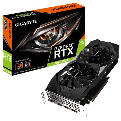 Tarjeta de Video GIGABYTE GV-N206SWF2OC-8GD - NVIDIA, GeForce RTX 2060 SUPER, 8 GB, GDDR6, PCI Express 3.0 x16