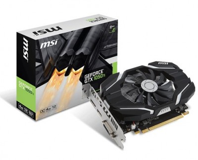 Tarjeta de Video MSI GeForce GTX 1050 Ti 4G OC - NVIDIA, GeForce GTX, GDDR5, 128 bit, PCI Express x16 3.0