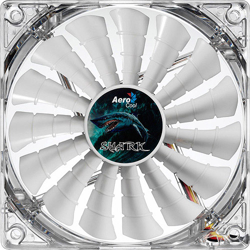 Ventilador AEROCOOL Shark - Ventilador, Color blanco, 1500 RPM