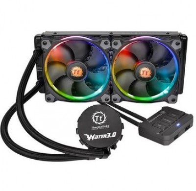 Enfriador Líquido THERMALTAKE Water 3.0 Riing RGB 240 - Negro, Enfriador, 800 - 1500 RPM