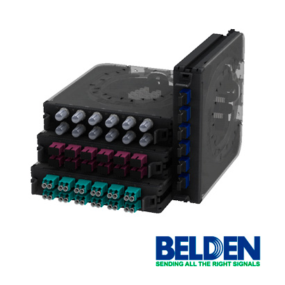 CASSETE BELDEN FCSX12LDFS FX ECX CASSETTE, OS2, 12 PORTS, SPLICING, LC DUPLEX, BLUE ADAPTERS