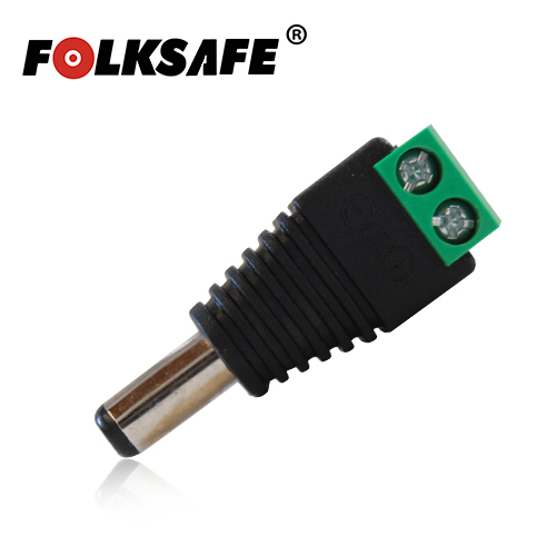 CONECTOR DE CORRIENTE TIPO PLUG DE 3.5MM FOLKSAFE FS-MC01 (MACHO) CON TORNILLOS