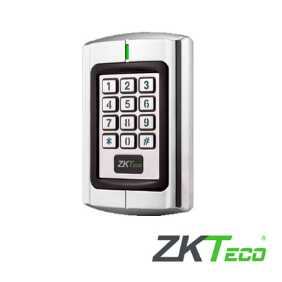 CONTROL DE ACCESO BASICO AUTONOMO ZKTECO DF-H1-E LECTOR METALICO TECLADO RETROILUMINADO 1000TARJETAS125KHZ/1000CONTRASEÑAS OUTWG/1INAUX EXTERIOR ANTIVANDALICO SINFUENTEDEALIMENTACION