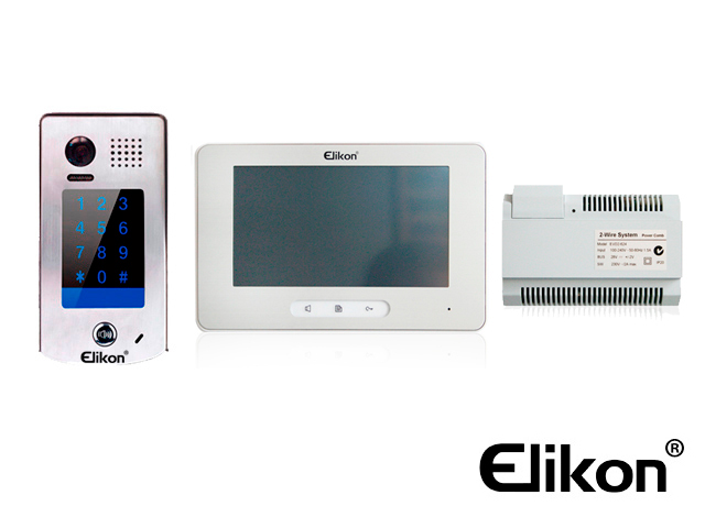 VIDEOPORTERO+ACCESO ELIKON EVD2-60KIT KIT FRENTE+PANT+FUENTE