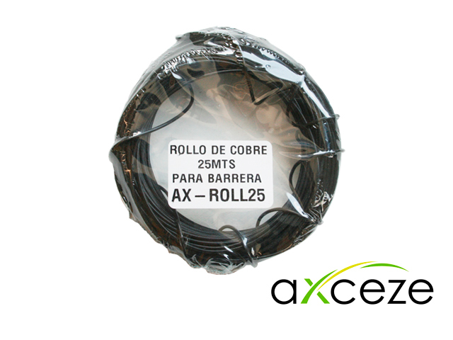 ROLLO DE COBRE 25MTS AXCEZE AX-ROLL25 PARA BARRERA