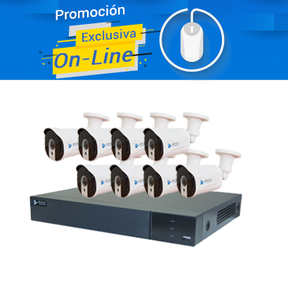 KIT 8X8 5MP 8 CAMARAS MSC-5201 + DVR 8 CANALES MSDV-2130-08+