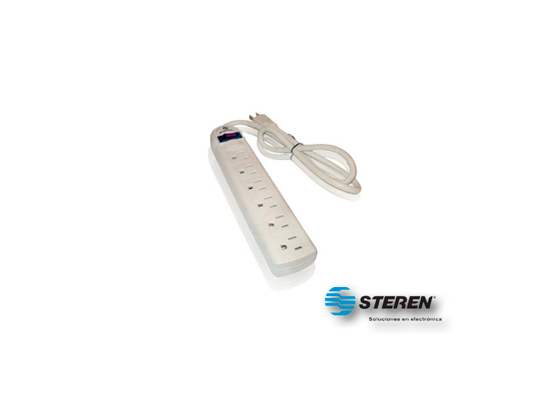 BARRA MULTICONTACTO 6 CONT STEREN CON SWITCH (RESET)
