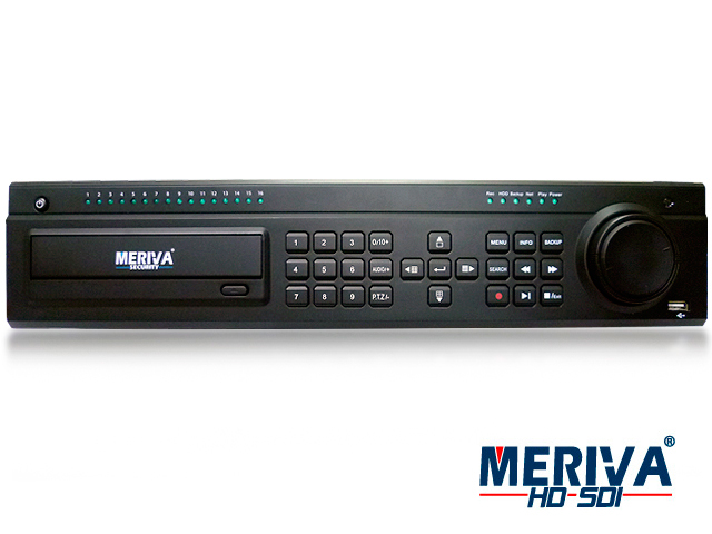 HD DVR HD-SDI 16CH VID MERIVA MVA-16HDC FULL 1080P 30FPS/CH