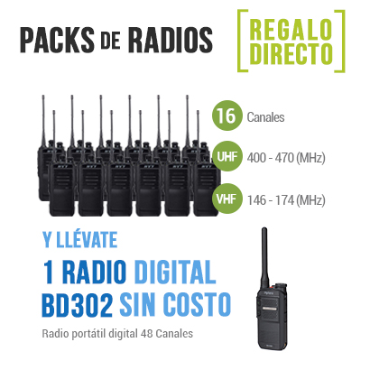 KIT 12 TC508-UHF + 1 BD302-UHF DE REGALO