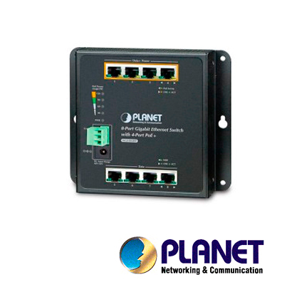 SWITCH POE 8GIGA/4POE NO-ADMINISTRABLE  PLANET WGS-804HP 120W